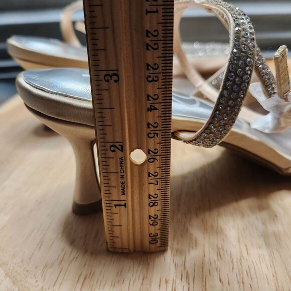 Sugar Stacie Heeled Sandals – Women’s 7.5, Ribbon Detail - Picture 2 of 8